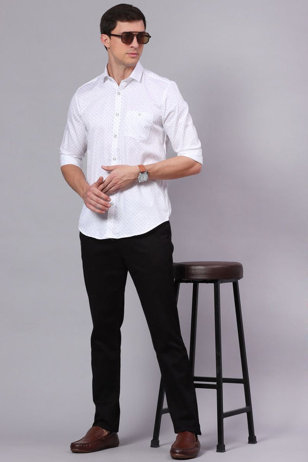 WHITE WITH PRINTS