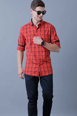 Bright Red Checks