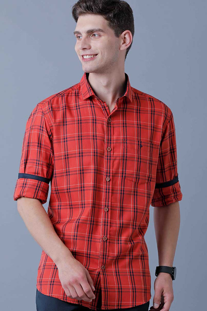 Bright Red Checks