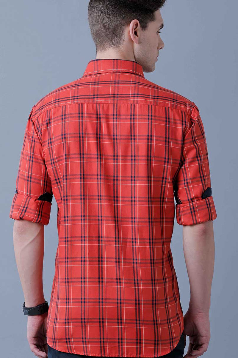 Bright Red Checks