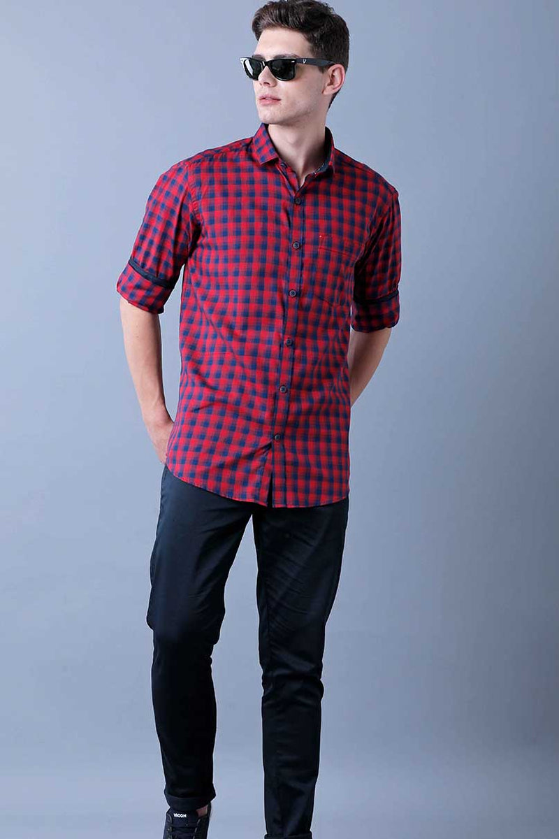 Red and Navy Checks
