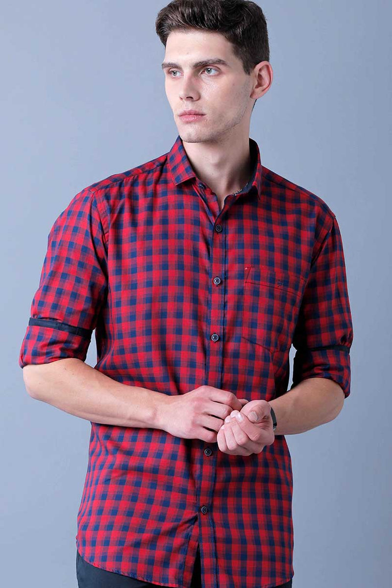 Red and Navy Checks