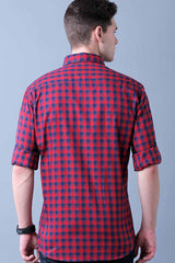 Red and Navy Checks