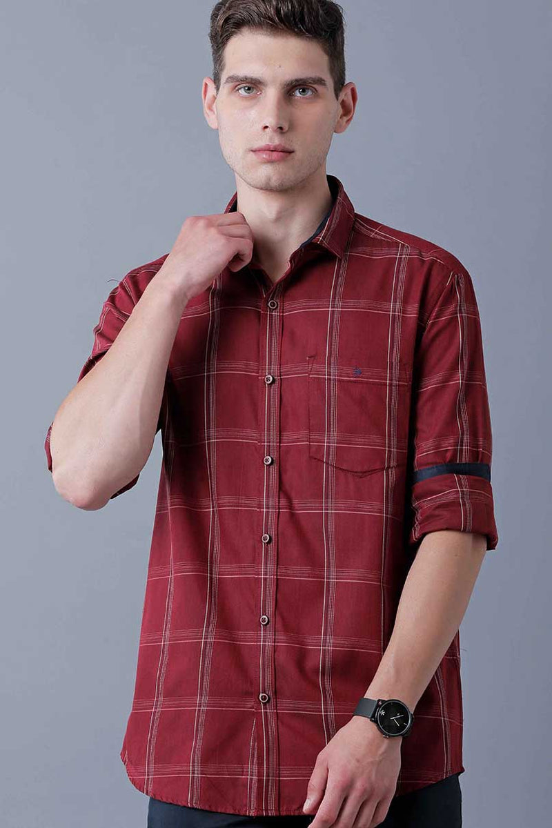 Maroon Multi Box Checks
