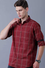 Maroon Multi Box Checks