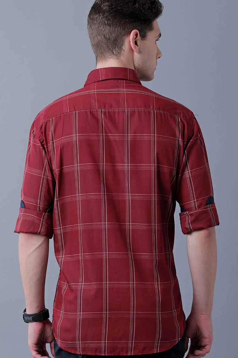 Maroon Multi Box Checks