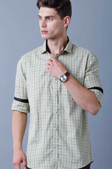 Beige Green Checks