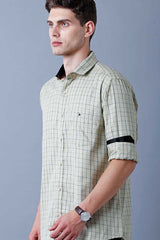 Beige Green Checks