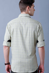 Beige Green Checks