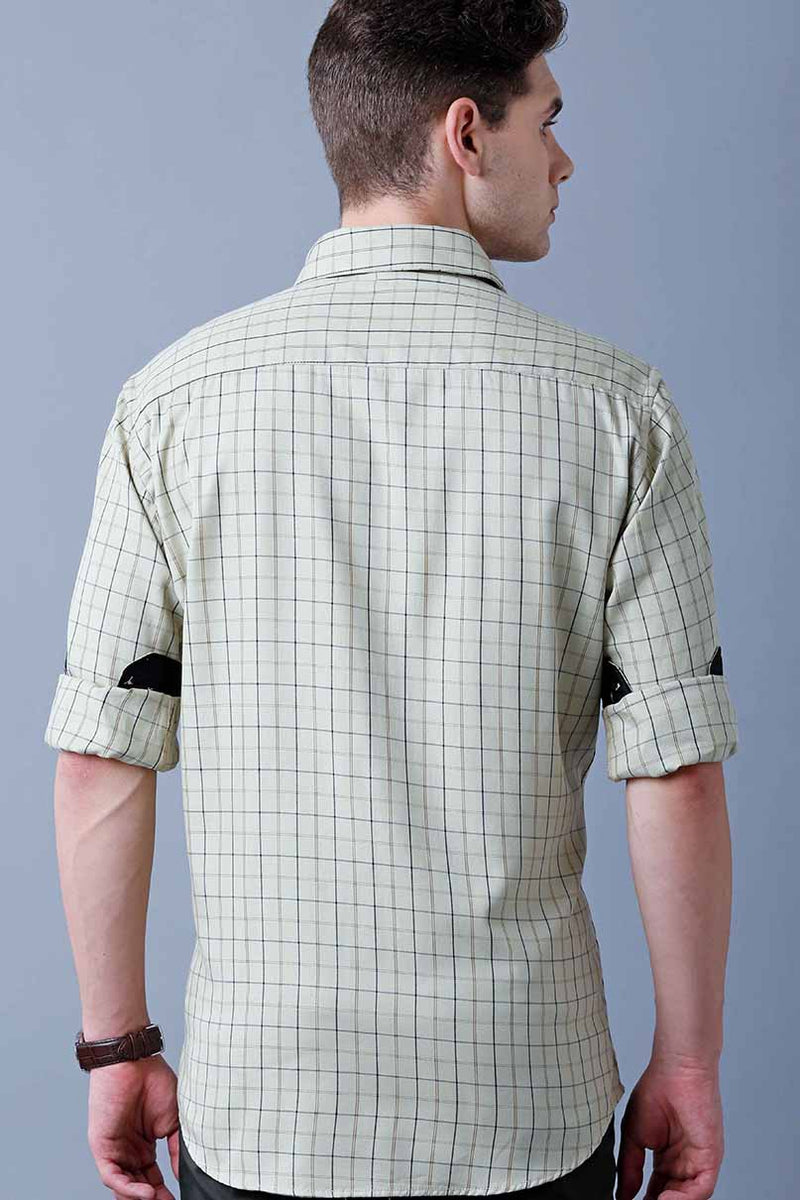 Beige Green Checks