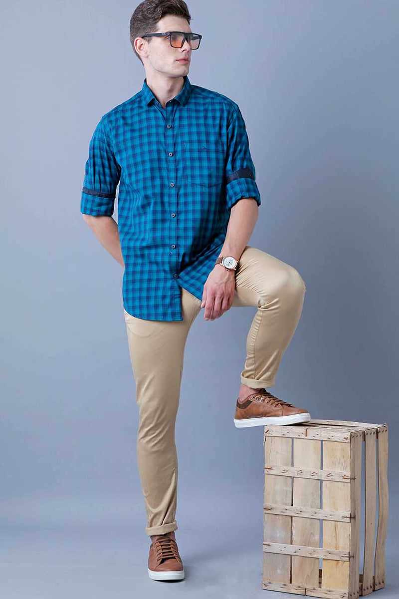 Navy and Blue Checks