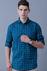 Navy and Blue Checks