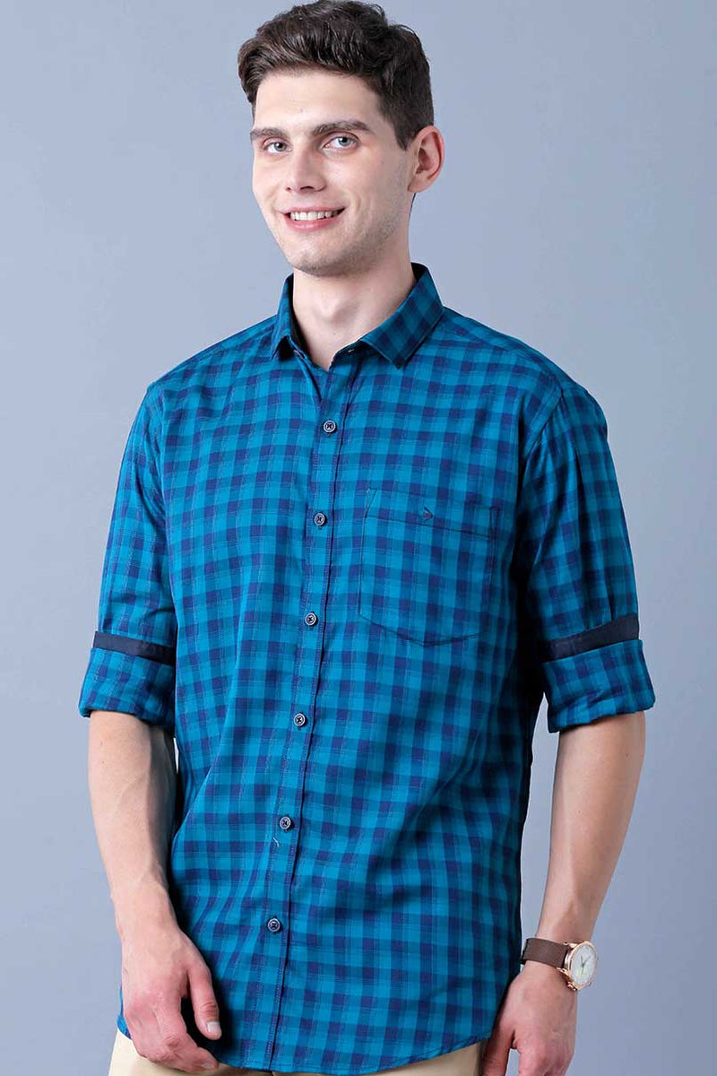 Navy and Blue Checks