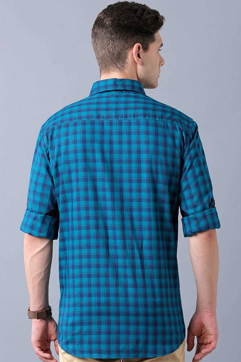Navy and Blue Checks