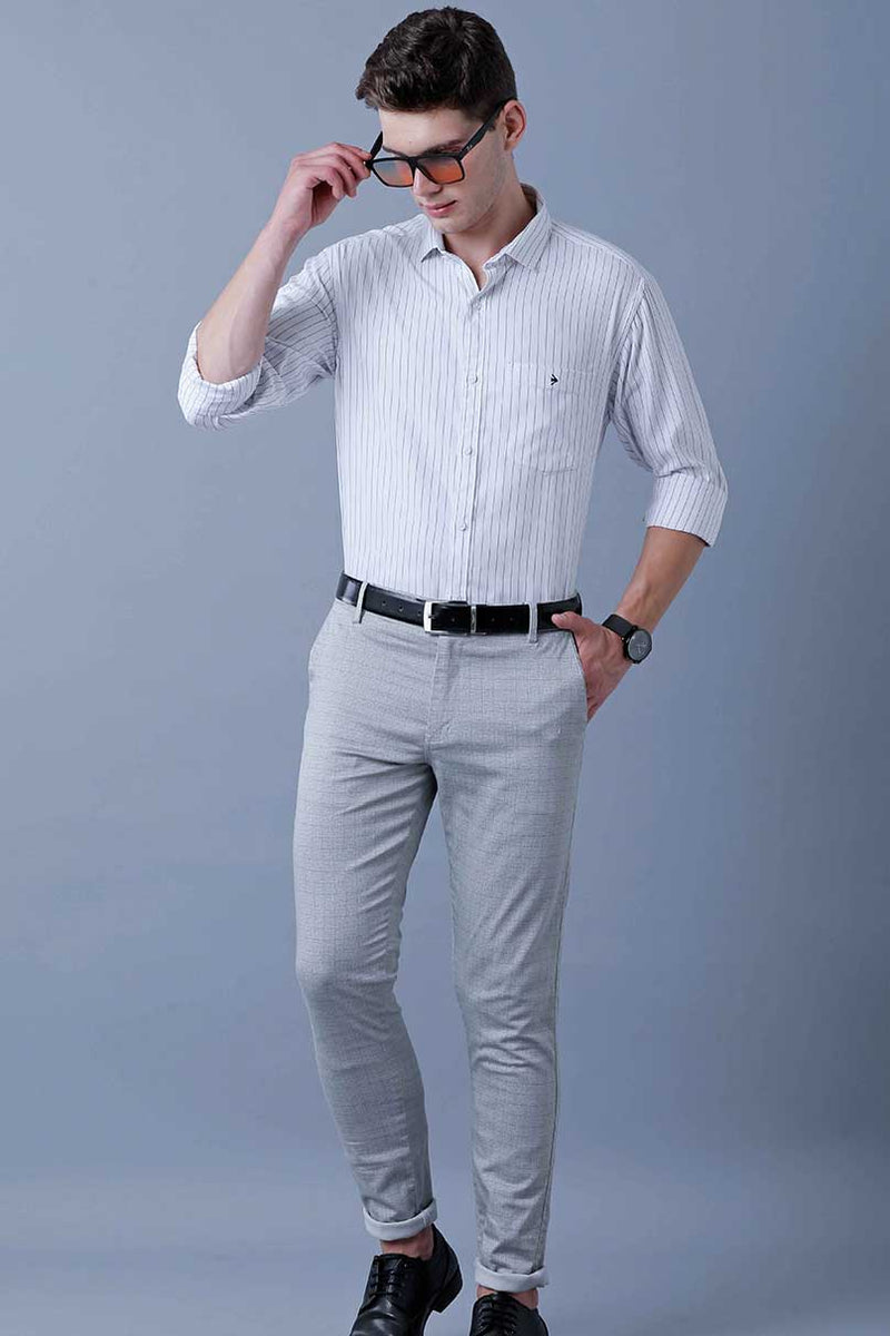 White Formal Stripes