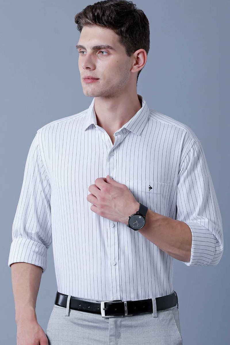 White Formal Stripes