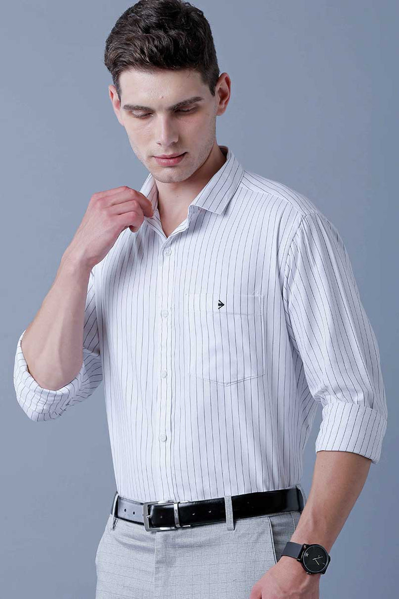 White Formal Stripes