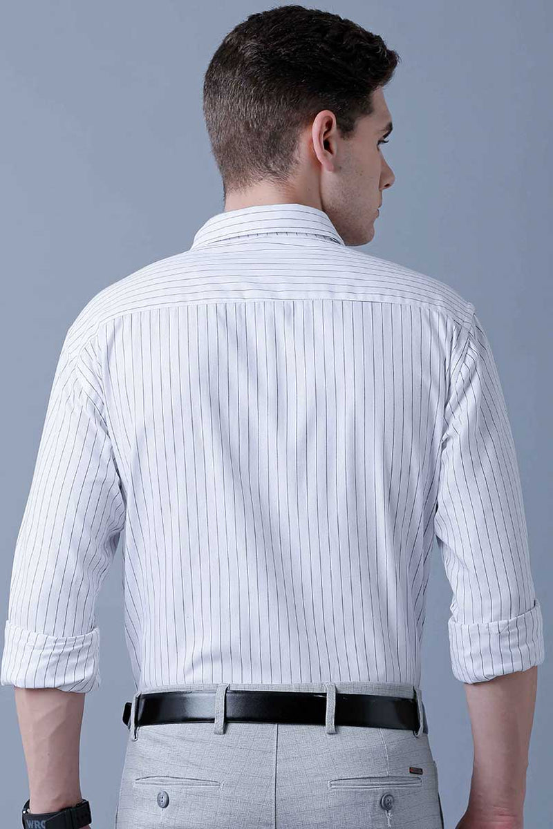 White Formal Stripes