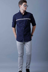 Navy Cross Panel Stripes
