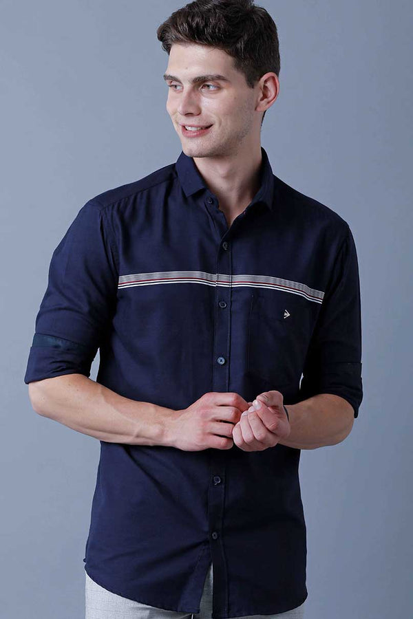 Navy Cross Panel Stripes