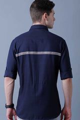 Navy Cross Panel Stripes