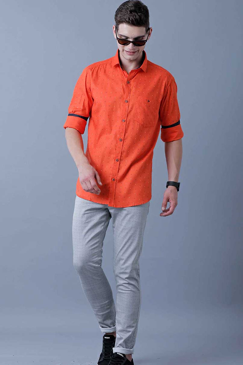 Bright Orange Print