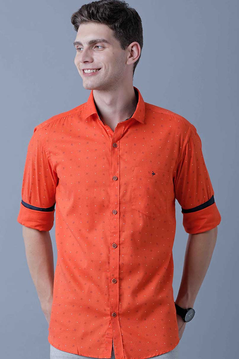 Bright Orange Print