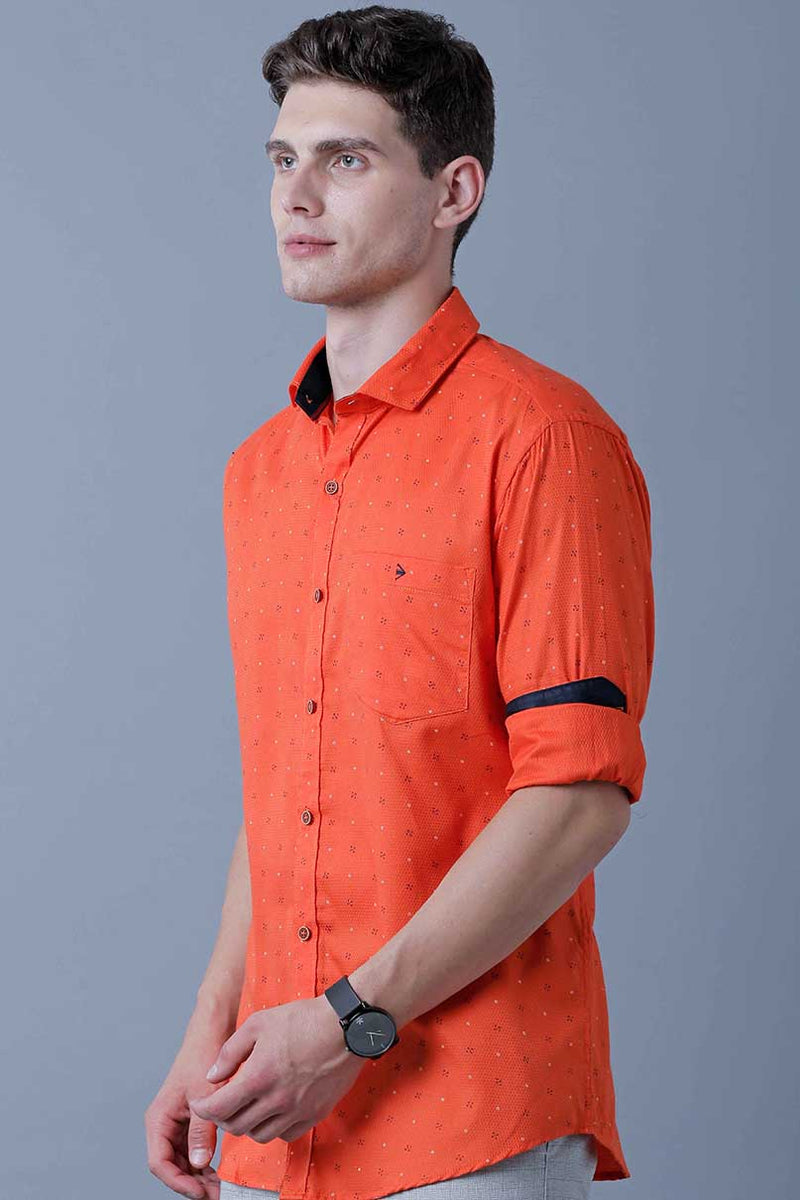 Bright Orange Print