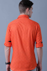 Bright Orange Print