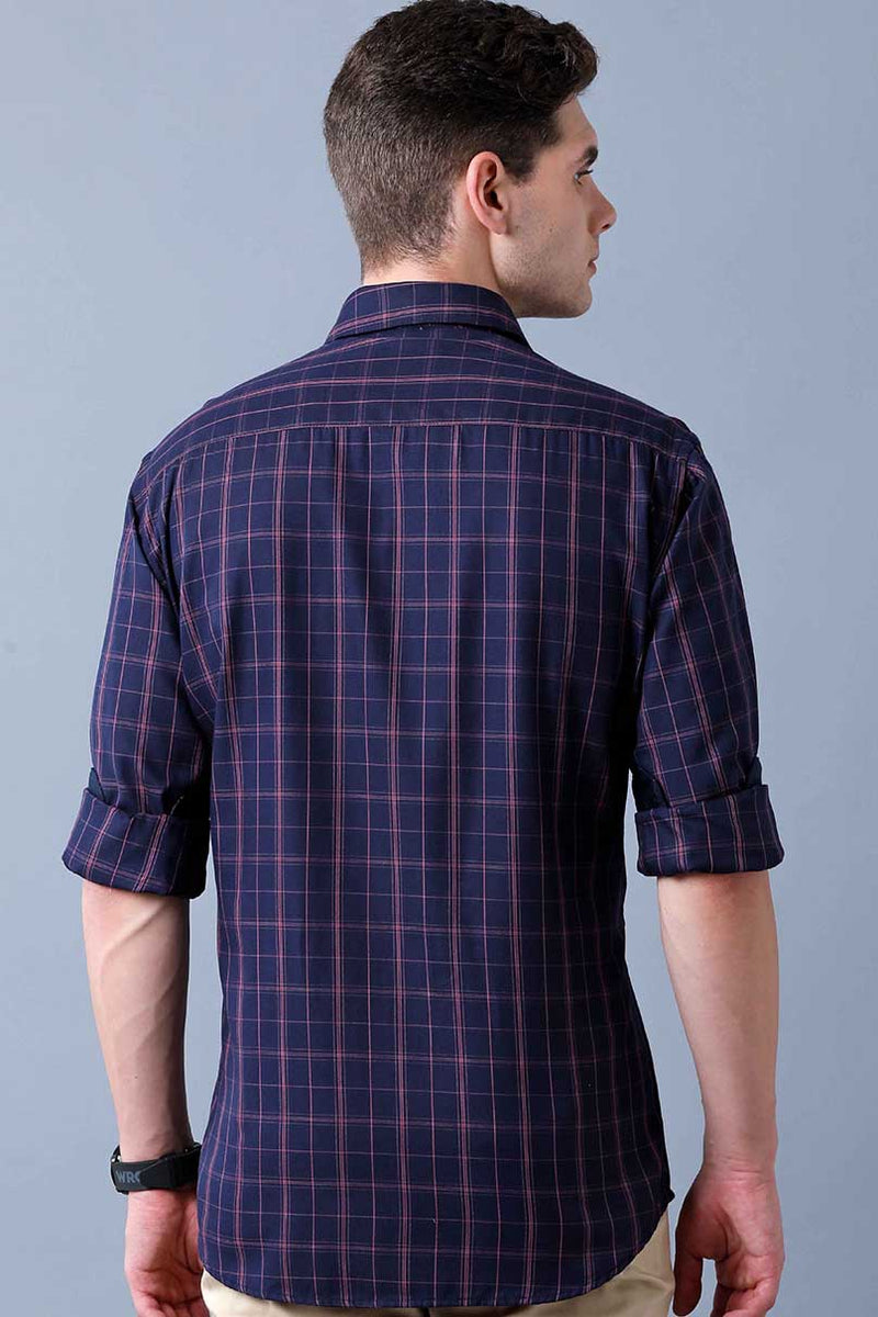 Red on Navy Checks