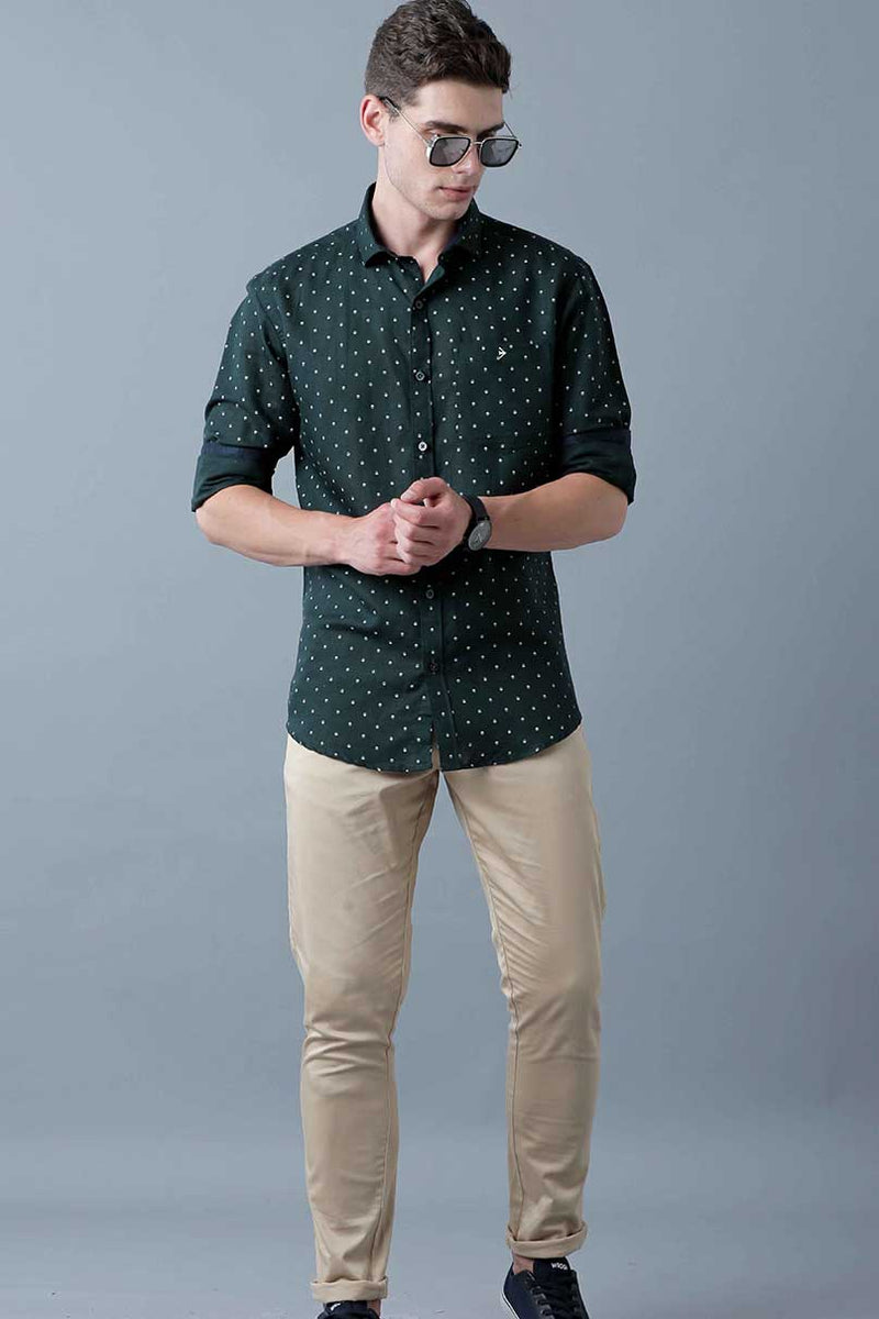 Olive Green Print