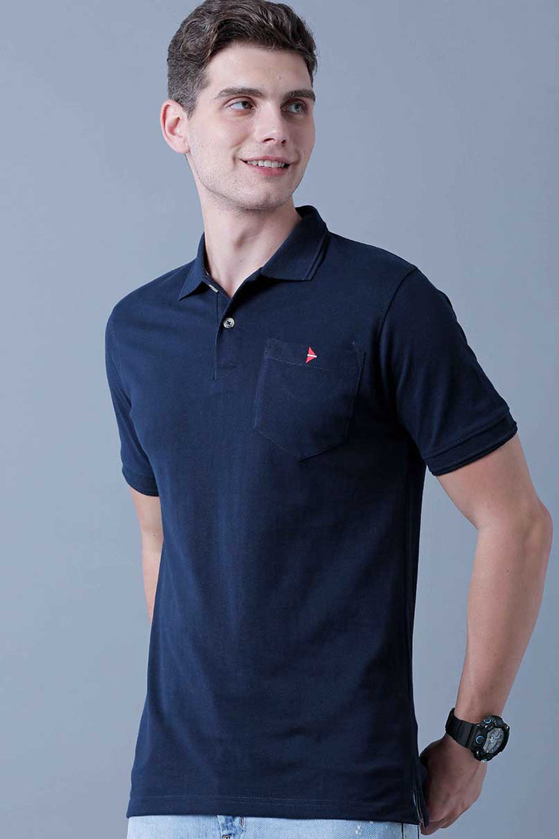 Navy Blue Polo T-Shirt