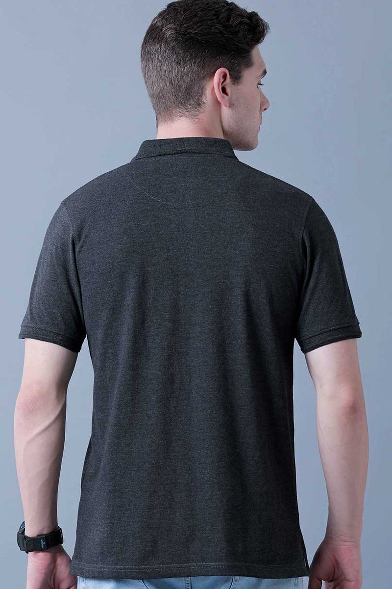 Charcoal Grey Polo T-Shirt