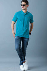 Teal Green Polo T-Shirt