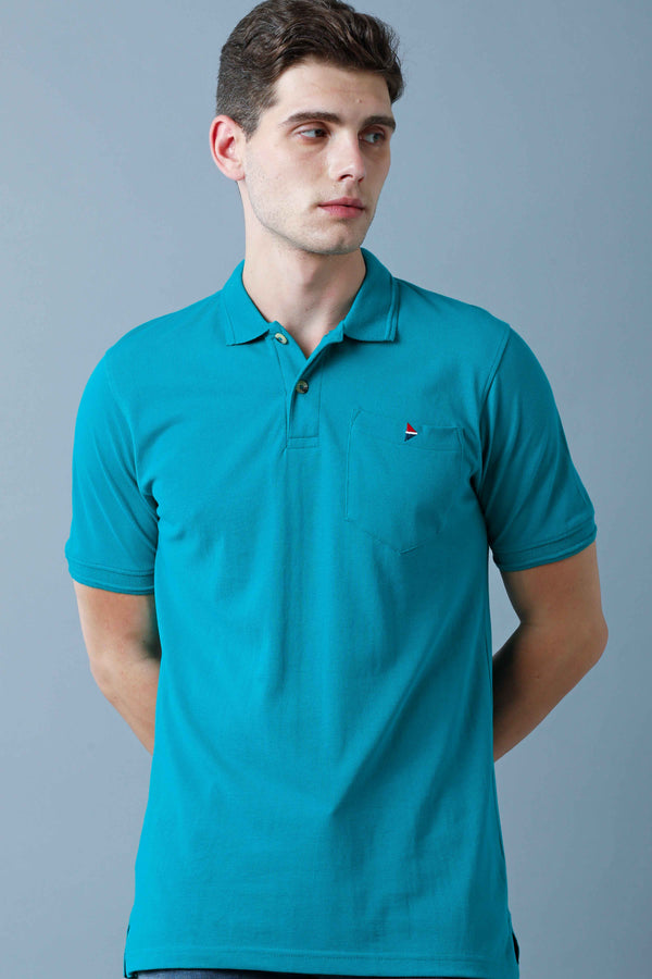 Teal Green Polo T-Shirt