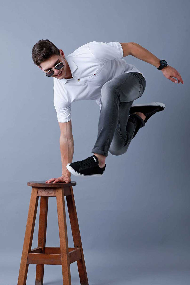 Pure White Polo T-Shirt