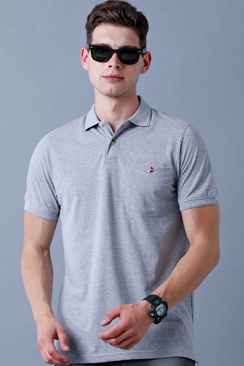 Grey Polo T-Shirt