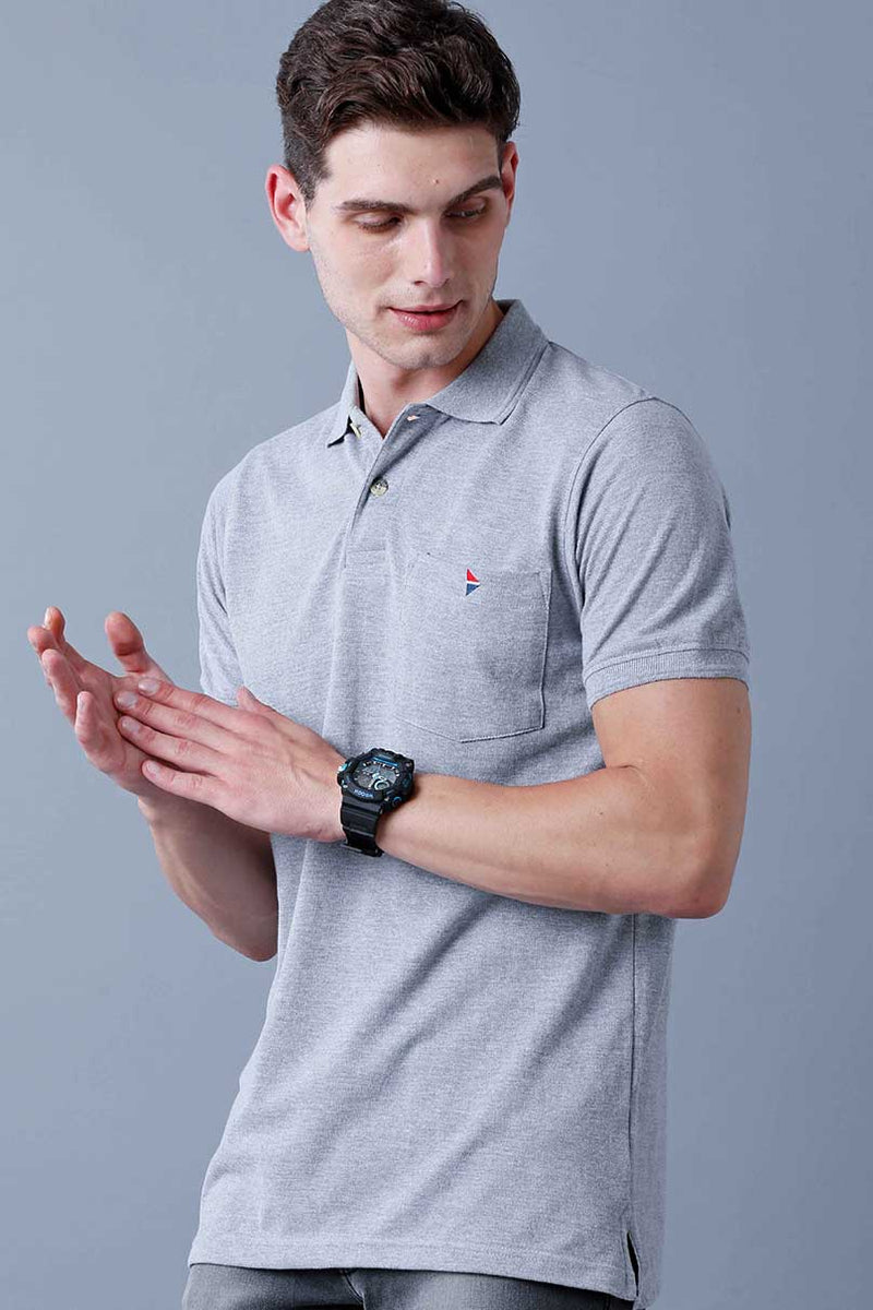 Grey Polo T-Shirt