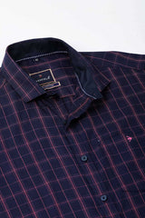 Red on Navy Checks