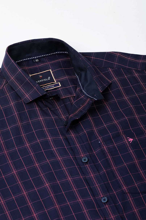 Red on Navy Checks