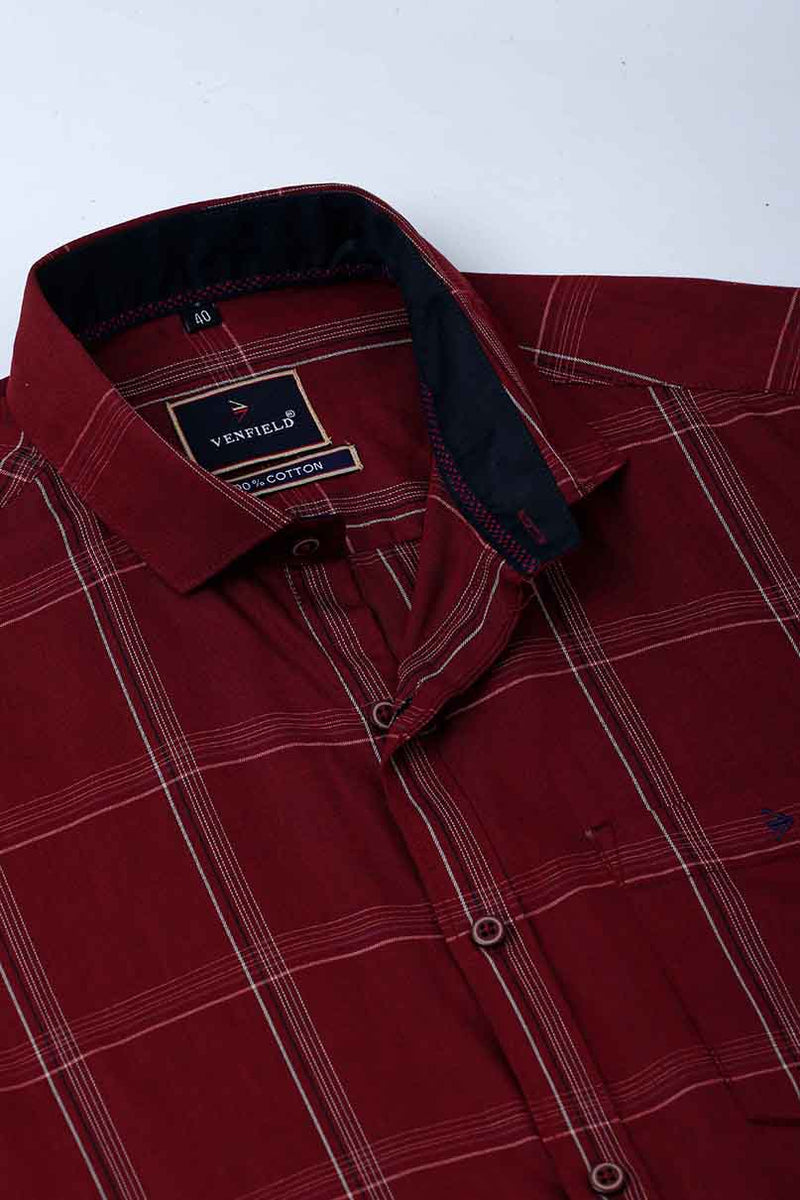 Maroon Multi Box Checks