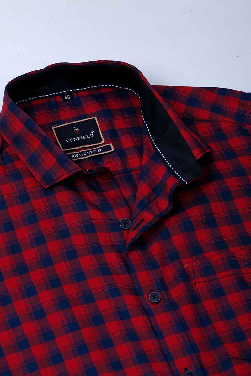 Red and Navy Checks