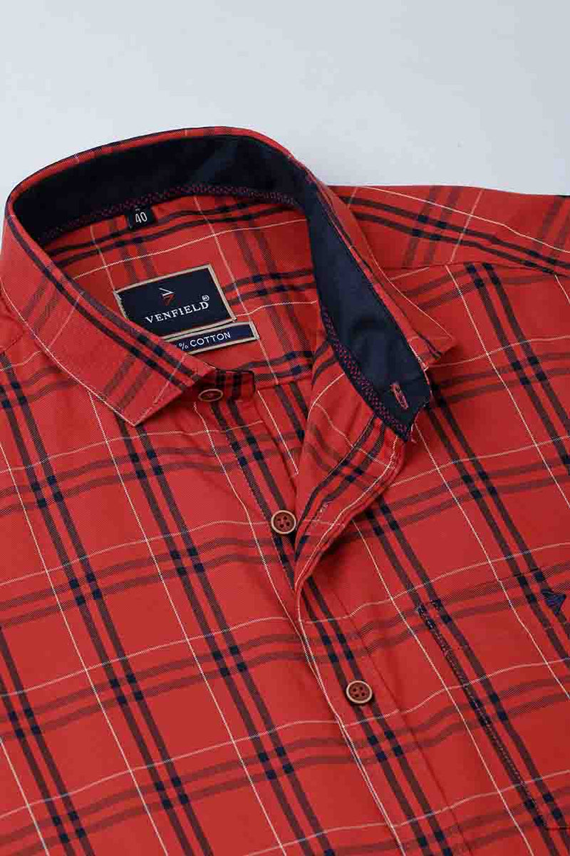 Bright Red Checks