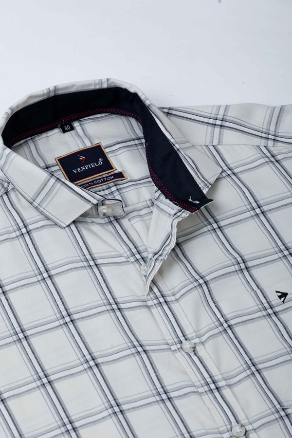 Navy on White Checks