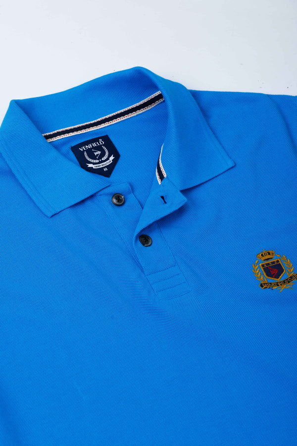 Satin Blue Polo T-Shirt