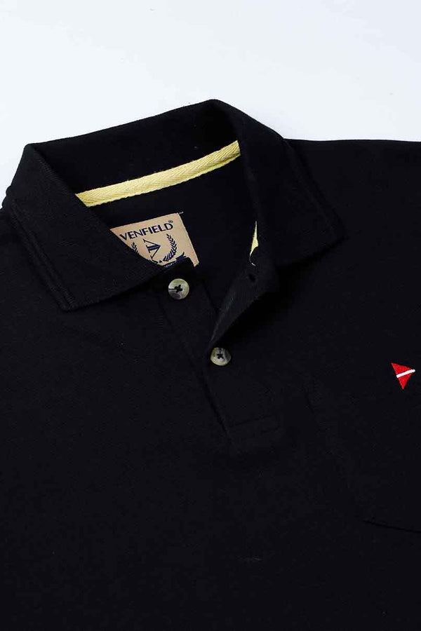 Pure Black Polo T-Shirt