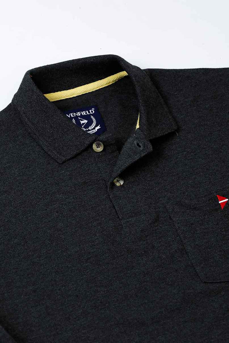 Charcoal Grey Polo T-Shirt